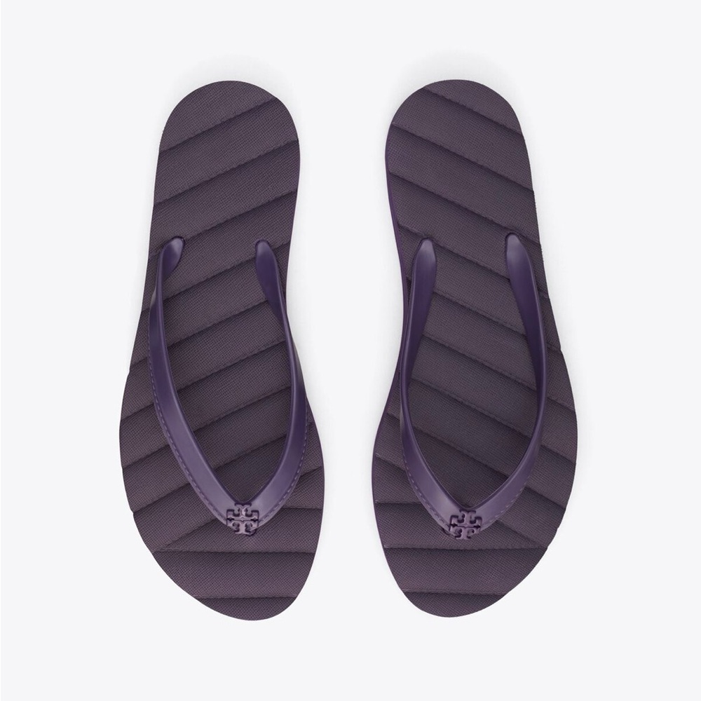 Tory Burch Purple Kira Flip Flops